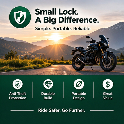 🏍️ Motorcycle Disc Brake Lock – Compact Security for Parked Bikes