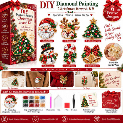 ✨🎄 DIY Holiday Brooch Kit – Create Your Own Sparkling Christmas Jewelry 💎🎁
