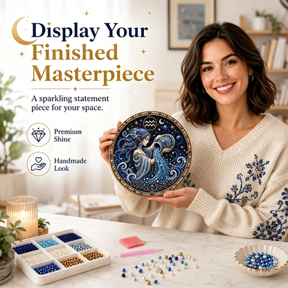🔥49% OFF – ✨ Premium 3D Pearl 12 Zodiac Signs Art Kit | Luxury Flocked Canvas with Scratch-Resistant Non-Fading Pearl Beads DIY Handmade Astrology Decor ♈🌙💎