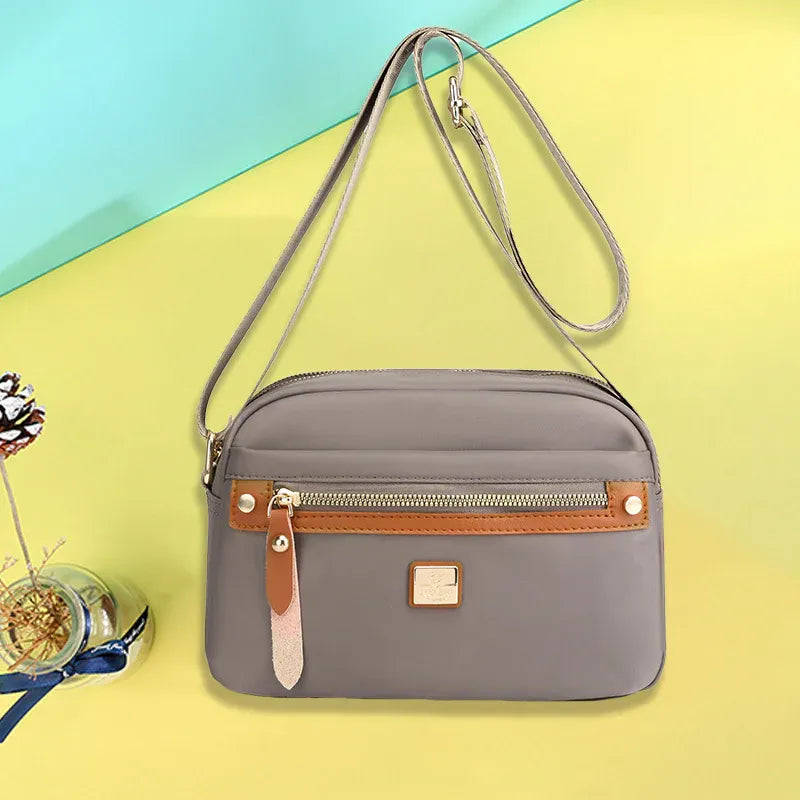 ❤️ Lightweight Red Nylon Crossbody Bag with Adjustable Strap