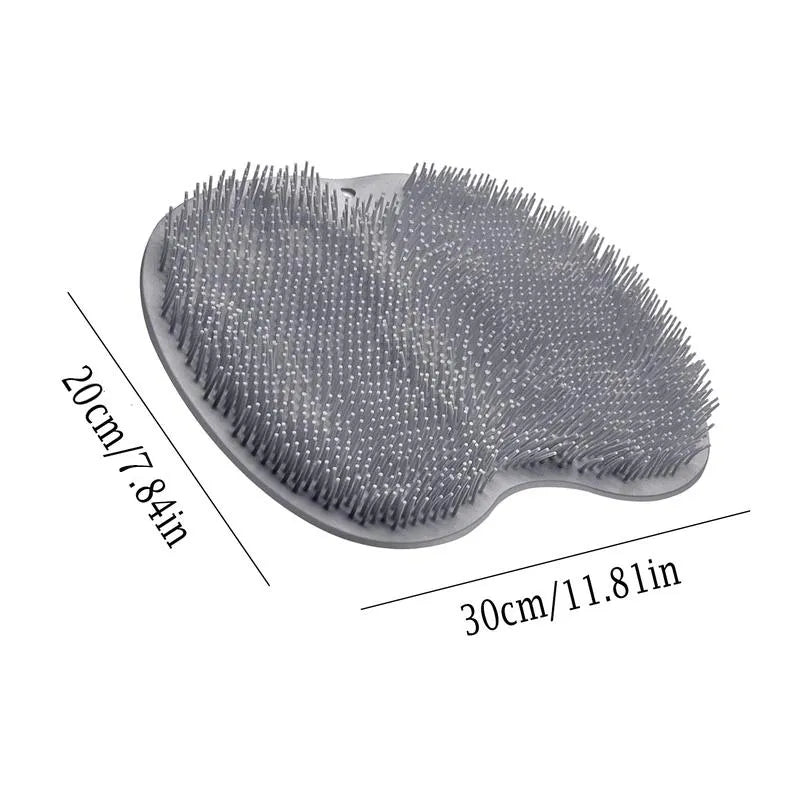 Silicone Shower Foot Scrubber Mat with Suction Grip for Exfoliating and Refreshing Feet – Blue 🧼💙
