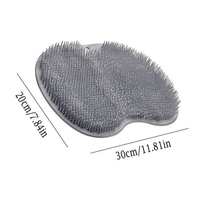 Silicone Shower Foot Scrubber Mat with Suction Grip for Exfoliating and Refreshing Feet – Blue 🧼💙