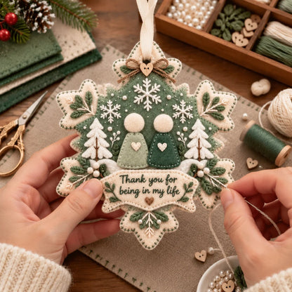 🎄 Handcrafted Felt Christmas Keepsake Ornament | A Meaningful Gift for Someone Special