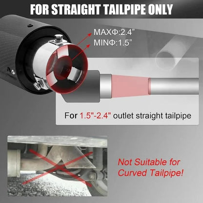 🔴 Universal LED Exhaust Tip Light – Bold Red Rear Glow, Straight Fit