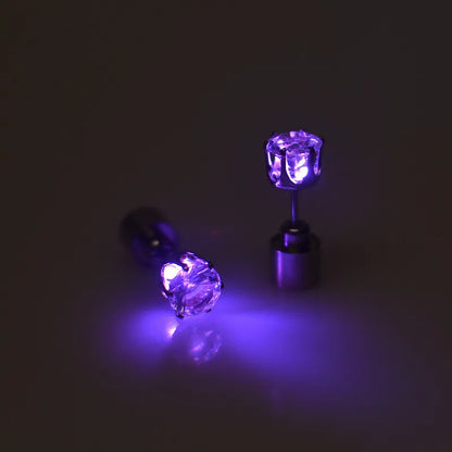 ✨ Glow Bright with LED Stud Earrings in Crisp White 🤍