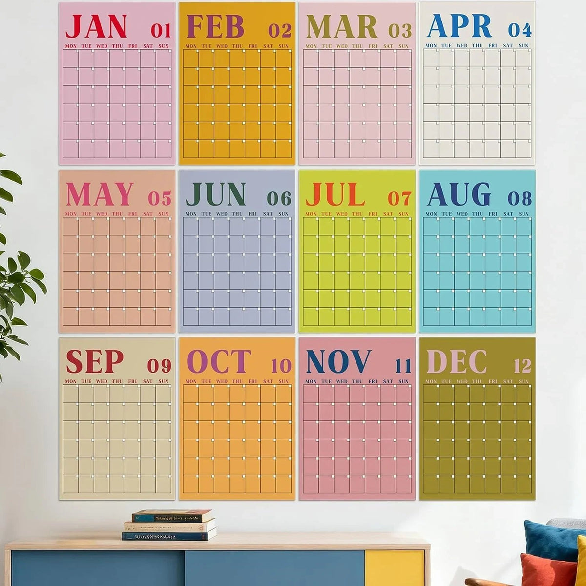 🔥HOT SALE🔥Undated Classroom Calendar, Fresh Macaron