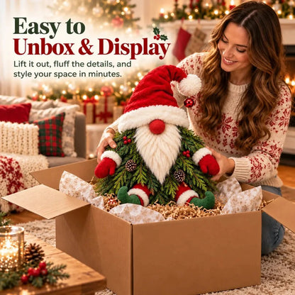 💯🎅 Sitting Christmas Evergreen Gnome | Woodland Holiday Decor