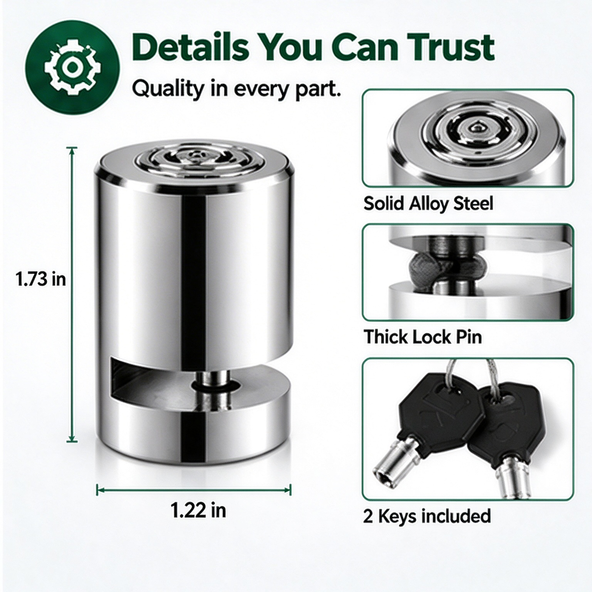 🏍️ Motorcycle Disc Brake Lock – Compact Security for Parked Bikes