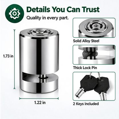 🏍️ Motorcycle Disc Brake Lock – Compact Security for Parked Bikes