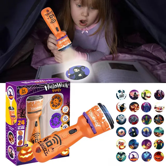 🔥HOT SALE 49% OFF -🎃👻Kids Halloween Christmas Projection Flashlight Toy