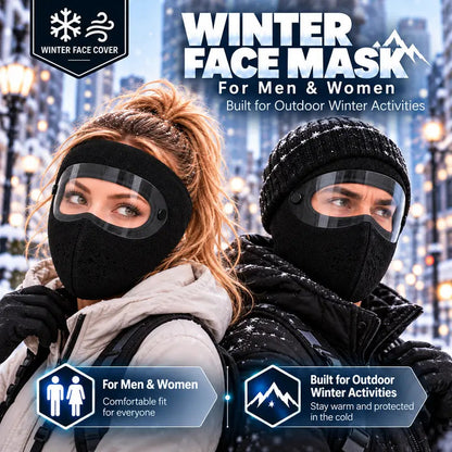 ❄️🥽 Winter Face Mask with Detachable Goggles – Full-Face Cold Weather Protection