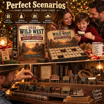 2026 Wild West Frontier Legends Advent Calendar – 24 Days of Old West Miniature Collectibles, Western Christmas Countdown Gift for History & Cowboy Fans