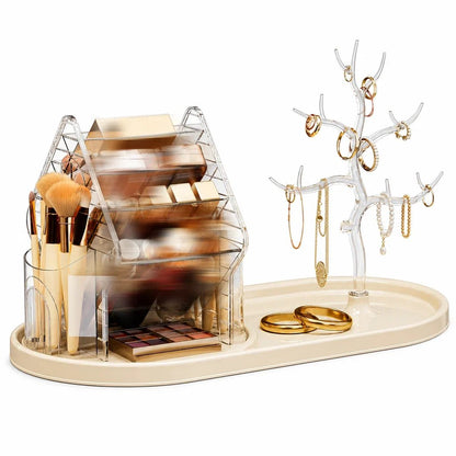 50% OFF 💄 Clear Spinning Makeup Organizer – 360° Vanity Storage | Style A