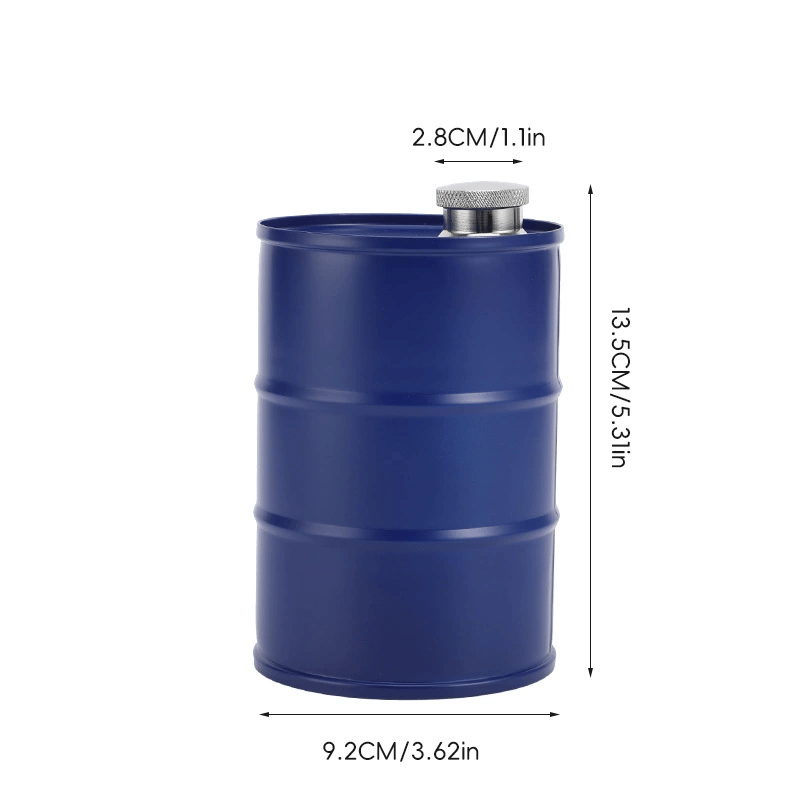 🛢️🥃 Portable Barrel-Style Whisky Flagon – Leak-Proof Storage for Camping & Travel