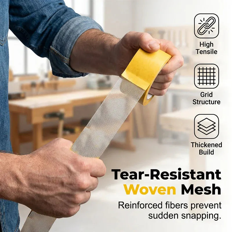 Heavy-Duty Double Sided Tape, Strong Adhesive, Waterproof & Removable, No Residue