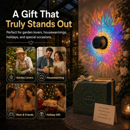 🌙 Solar Mandala Wall Light | Garden & Patio Decorative LED Light
