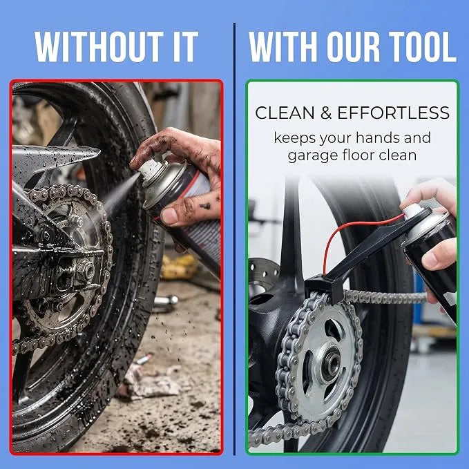 🔧 Mess-Free Chain Lubrication Tool – Easy Oil Application for Chain Care