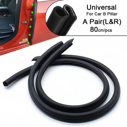 🚗 2-Piece Steel-Reinforced B-Pillar Car Door Weatherstrip Set for a Quieter, Tighter Seal