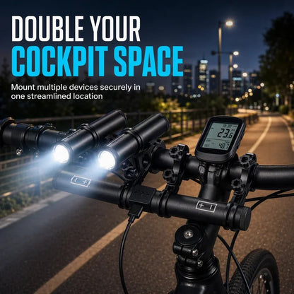 🚴⚡ Bicycle Handlebar Extender – Extra Mounting Space with USB Power & Waterproof Design