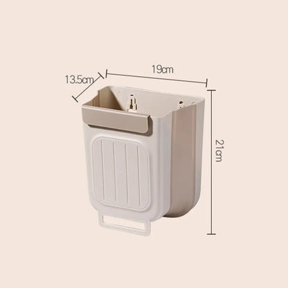 🗑️ Hanging Collapsible Trash Can – Space-Saving Bin for Kitchen & Cabinets