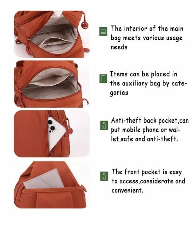 2026 Premium 3-in-1 Secure Travel Tote 🎒 Convertible Carryall with Anti-Theft Design - Orange