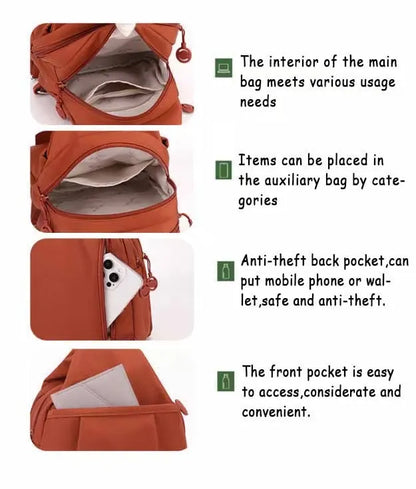 2026 Premium 3-in-1 Secure Travel Tote 🎒 Convertible Carryall with Anti-Theft Design - Orange