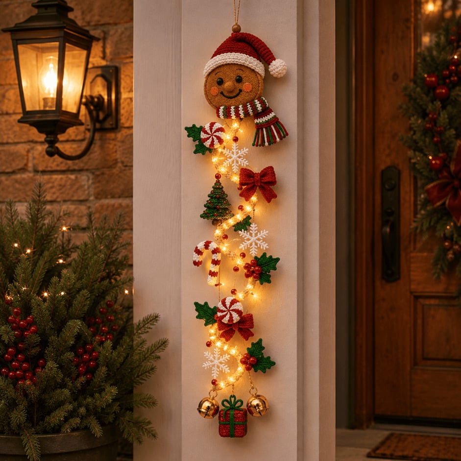 🔥 Limited-Time 50% OFF – 🎅MerryCascade™ Glowing Christmas Door Hanger