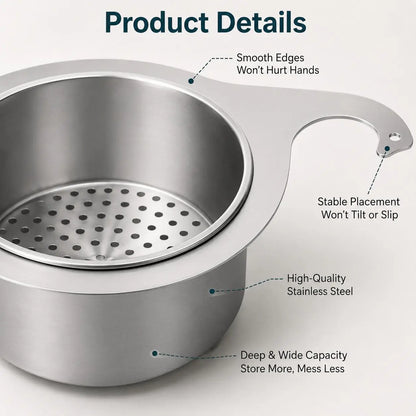 Swan-Shaped Sink Strainer 🦢 – Stainless Steel Kitchen Drain Basket