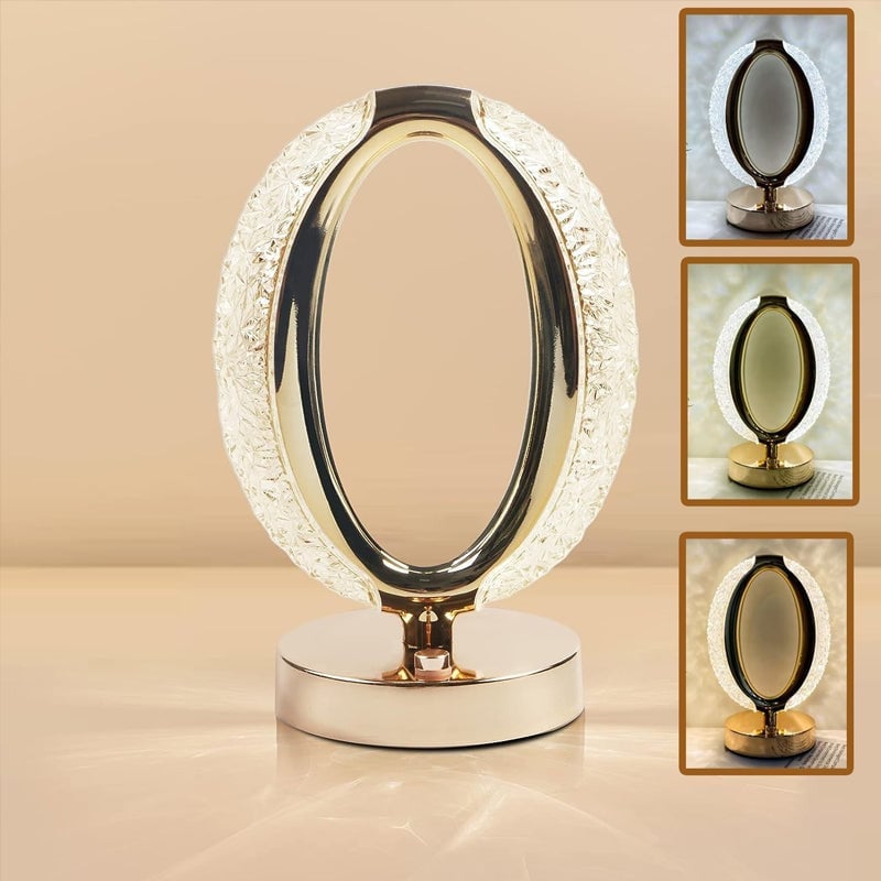 ✨ Crystal Glow Bedside Lamp – Elegant Nightstand Lighting for Cozy Spaces