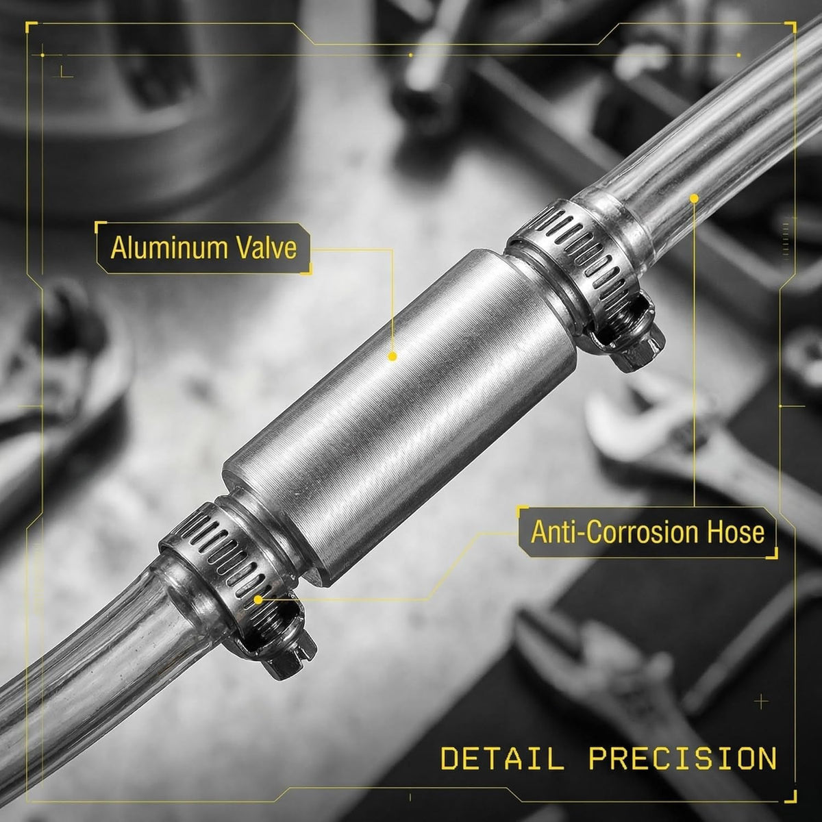 Car & Motorcycle Brake Bleeder Kit 🔧 – Aluminum Alloy Hose Tool Set