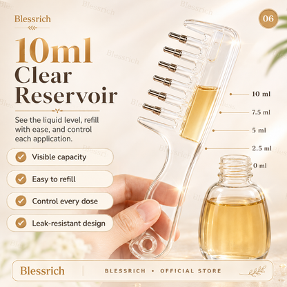 Scalp Serum Distribution Comb 💆‍♀️ – Easy Root Application with Less Mess