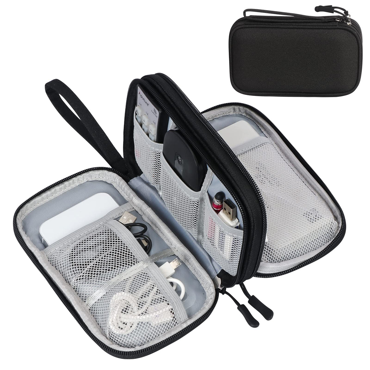 Compact Travel Tech Organizer Pouch for Cables, Chargers and Accessories 🔌✈️