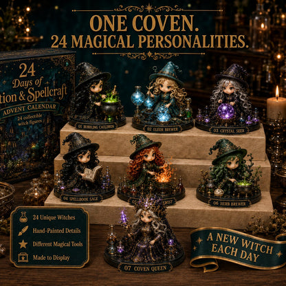 🧙‍♀️24 Days Of Witchy Surprises Advent Calendar | 24 Unique Collectible Witches with Magical Themes, Mini Figures & Fantasy Display Collection ✨