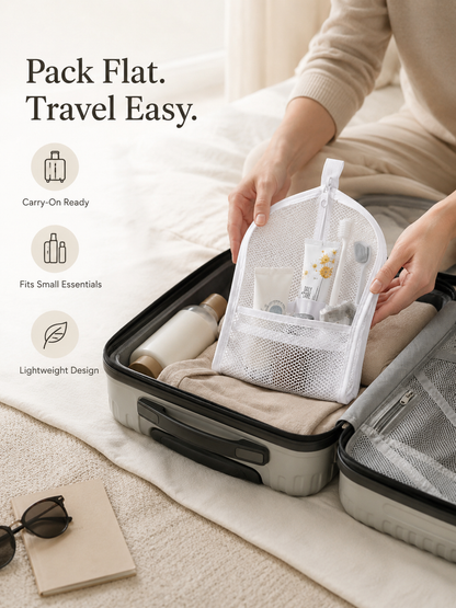 Self-Standing Travel Toiletry Pouch – Compact Organizer for Travel & Daily Essentials