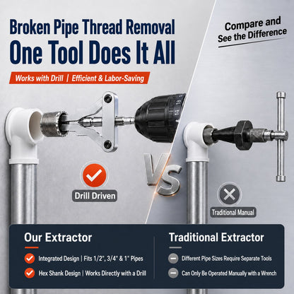 Drill-Powered Pipe Extractor 🛠️ – Remove Broken Threaded Fittings with Less Hassle