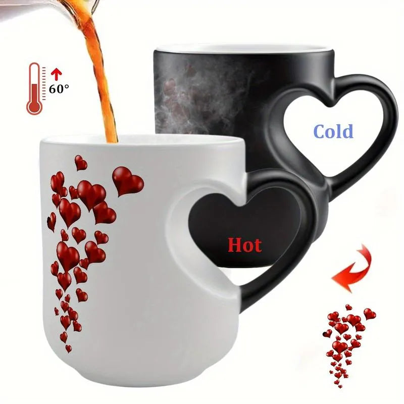 💖Love at First Sip Heat-Reveal Ceramic Cup ☕