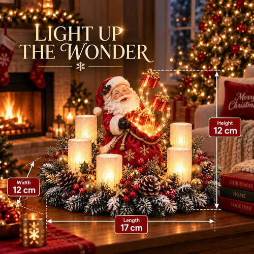🎄 Glödande juldekoration med varmt, flamlöst ljus ✨🕯️