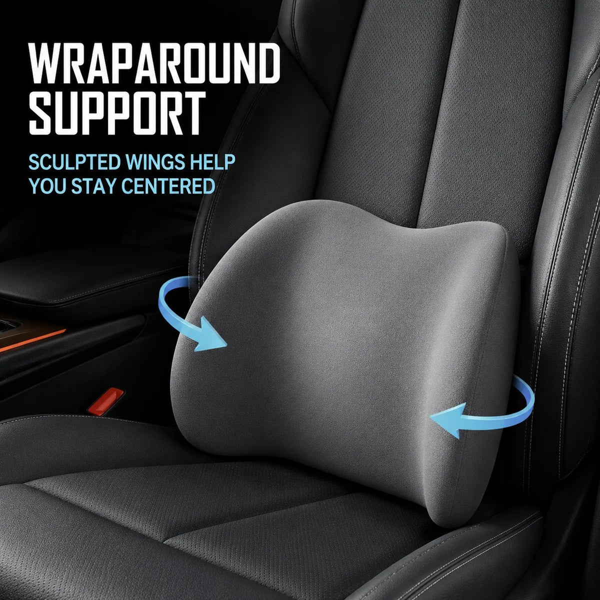💯Car Neck & Lumbar Support Pillow Set – Memory Foam Headrest & Lower Back Cushion for Comfortable Driving