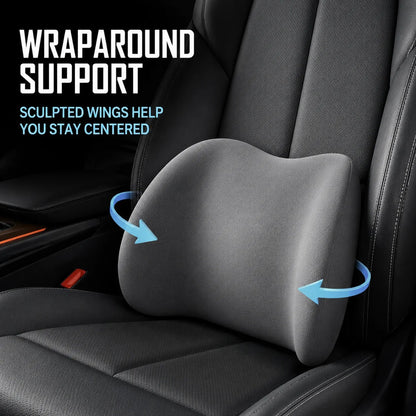 💯Car Neck & Lumbar Support Pillow Set – Memory Foam Headrest & Lower Back Cushion for Comfortable Driving