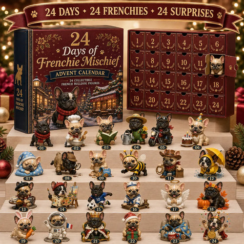 💯 🐶 24-Day French Bulldog Christmas Advent Calendar | 24 Unique Collectible Frenchie Characters with Different Outfits, Personalities & Daily Holiday Surprises 🎄✨