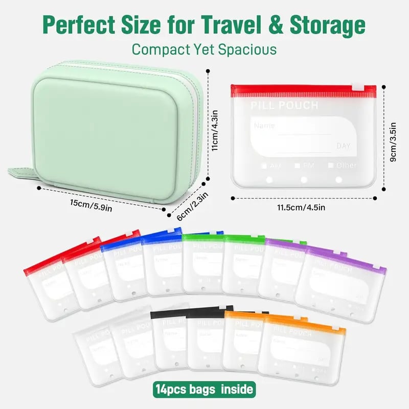 🔥Last Day 40% Off ! Crush‑Proof Waterproof Pill Pouch Set💊