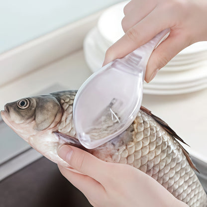 🐟✨ Fish Scale Remover with Collection Cover – Cleaner Scaling, Less Mess