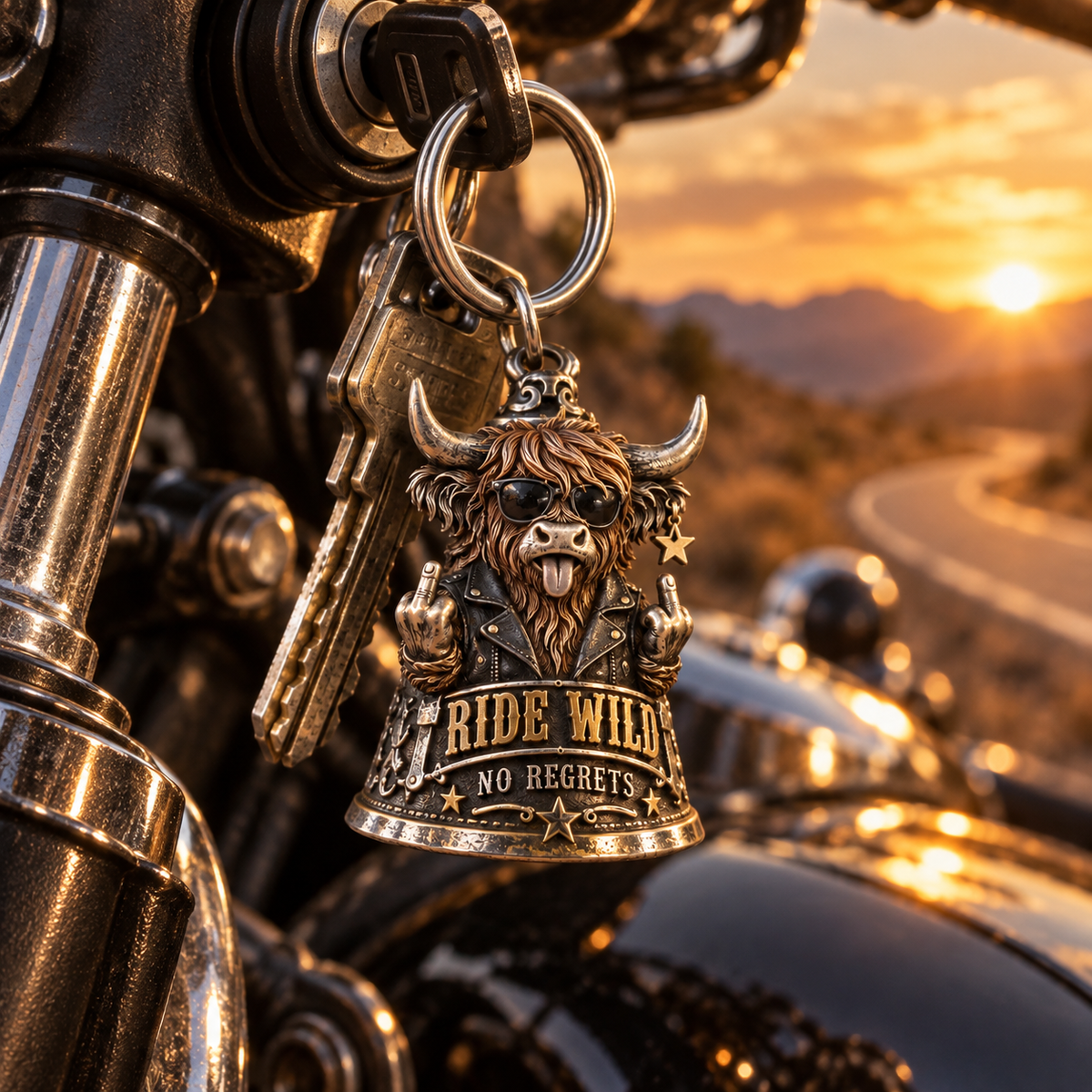 🏍️ Funny Motorcycle Biker Bell – Crazy Rider Gift for Him 🔔