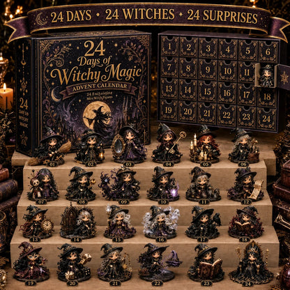 🧙‍♀️24 Days Of Witchy Surprises Advent Calendar | 24 Unique Collectible Witches with Magical Themes, Mini Figures & Fantasy Display Collection ✨