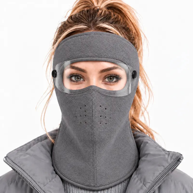 ❄️🥽 Winter Face Mask with Detachable Goggles – Full-Face Cold Weather Protection