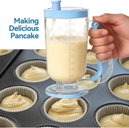 🥞✨ Pancake Batter Dispenser with Mixer – Mix, Pour & Make Perfect Pancakes Faster