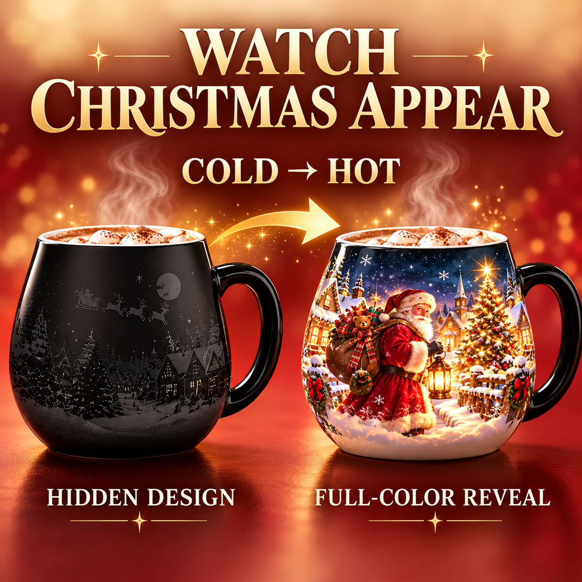 Christmas Magic Color-Changing Mug – Heat Reveal Holiday Gift