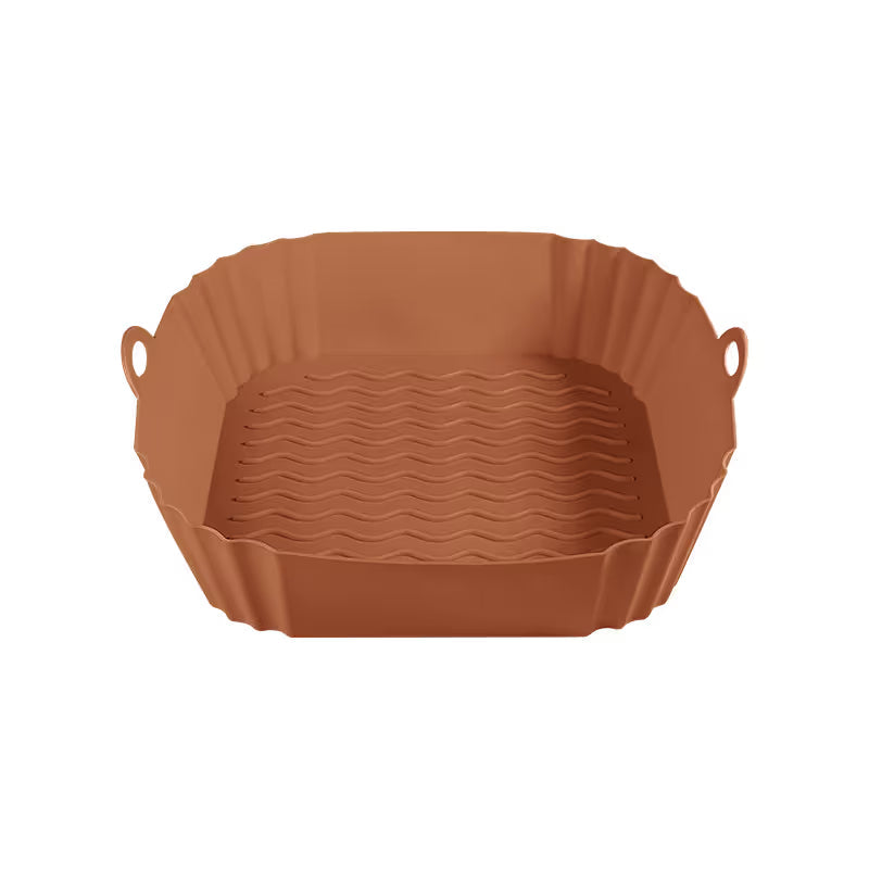 Reusable Air Fryer Silicone Liner 🍟 – 8" Nonstick Cooking Basket Insert