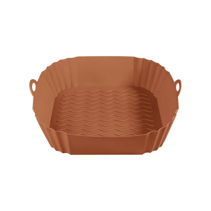 Reusable Air Fryer Silicone Liner 🍟 – 8" Nonstick Cooking Basket Insert