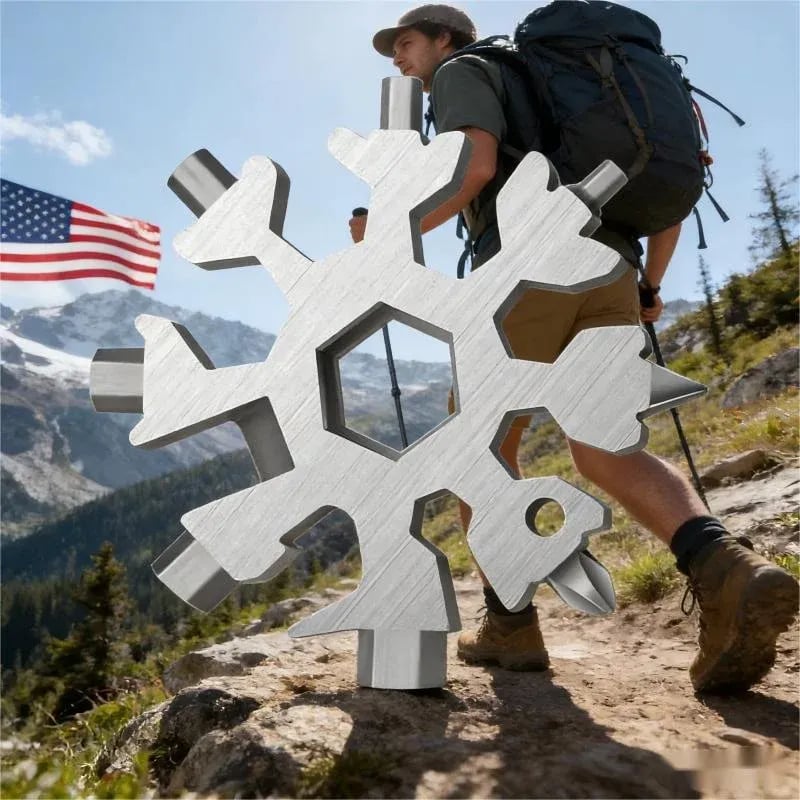 ❄️ Pocket Snowflake Multi-Tool | 18 Functions in Your Hand
